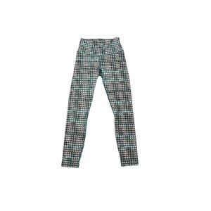 Fabletics Powerhold Athleisure High Waist Green Pixelated Print Leggings Size XS